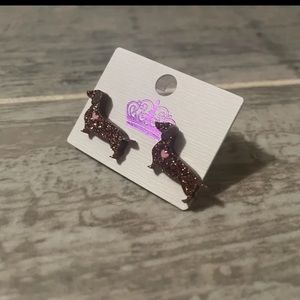 Dachshund Weiner Dog Stud Earrings NEW